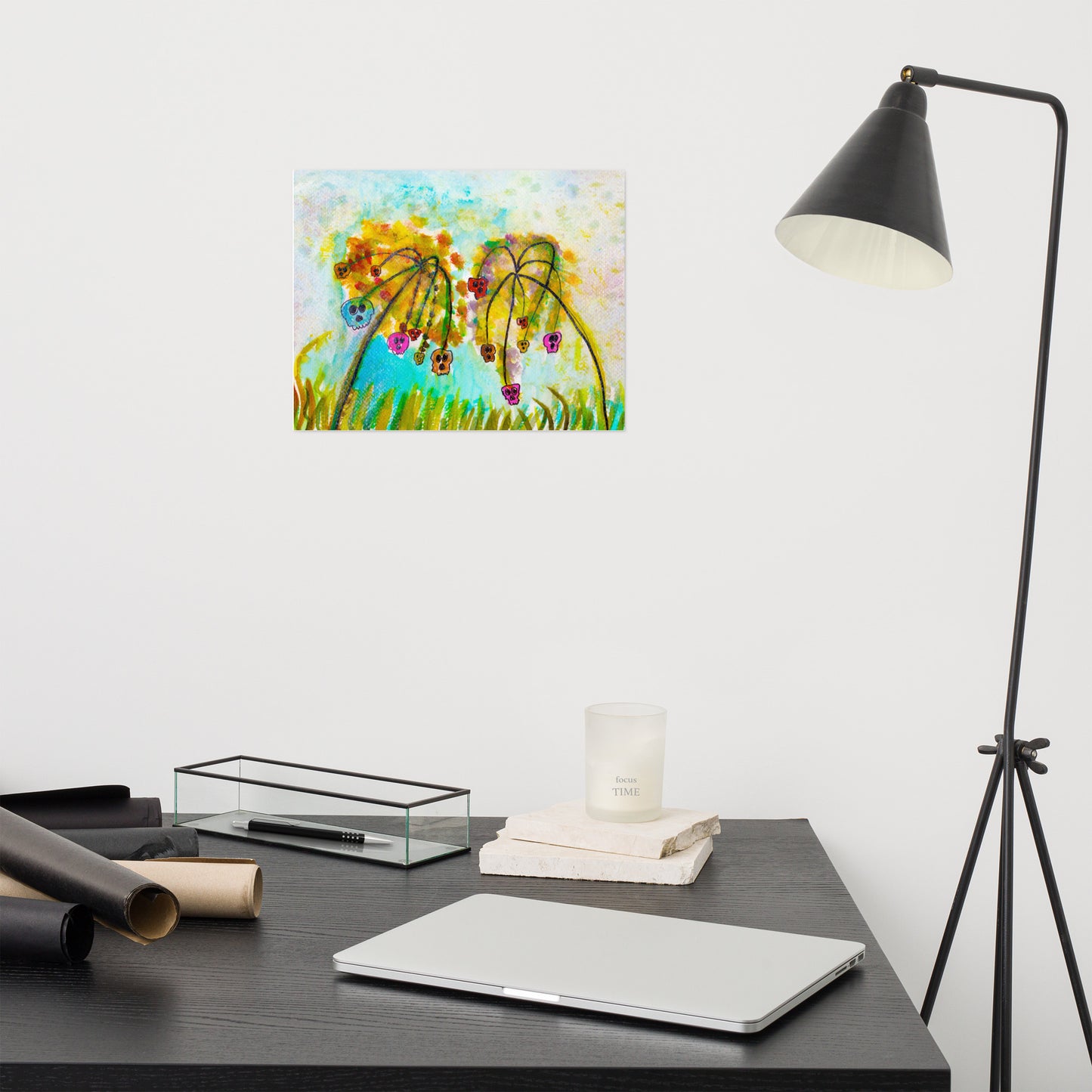 Skulls In Bloom - Print - Museum-quality poster