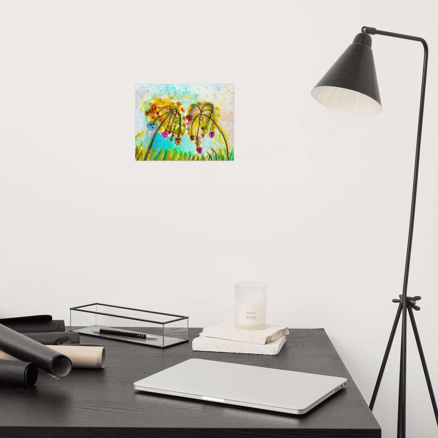 Skulls In Bloom - Print - Museum-quality poster