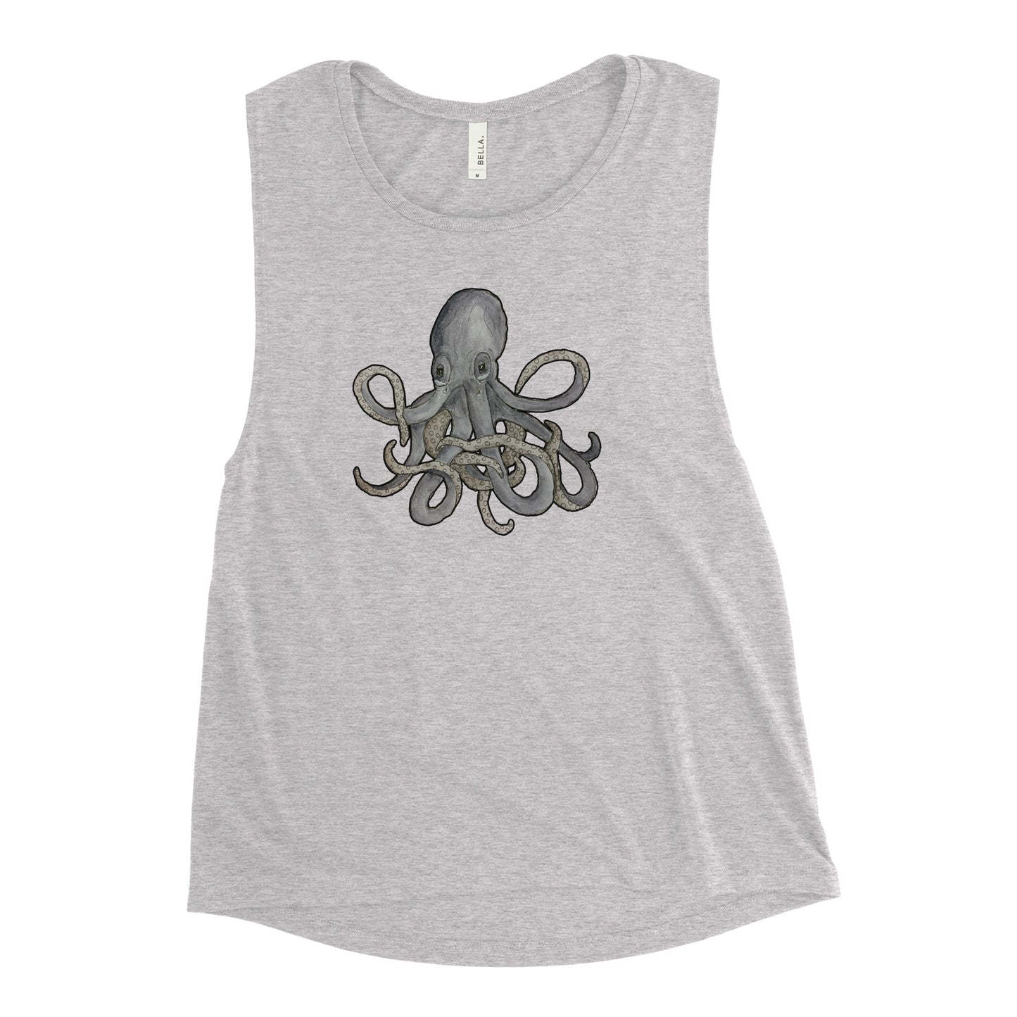 Sad Octopus on muscle tank