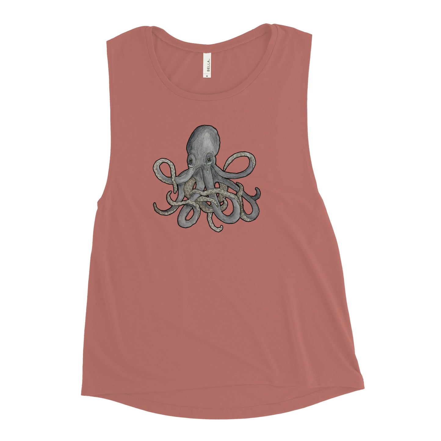 Sad Octopus on muscle tank