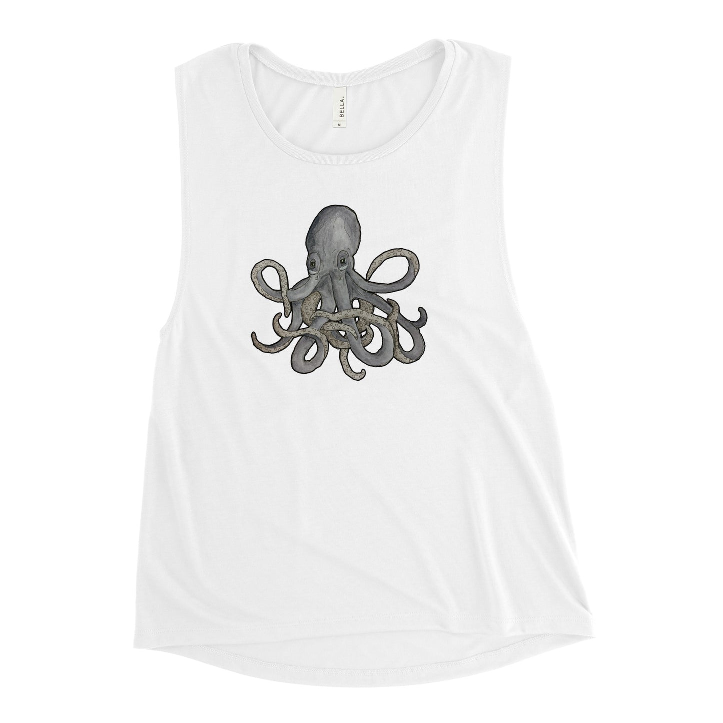 Sad Octopus on muscle tank